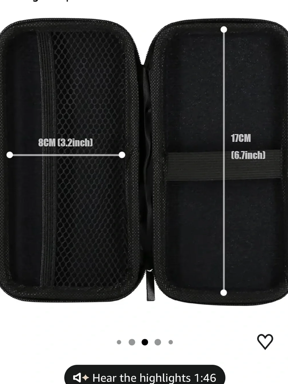 Mango Black Travel Electronics Organizer Case NWOT